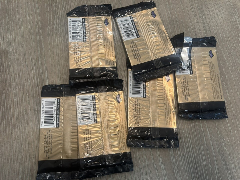 6X *Empty* Legions Magic the Gathering Booster Pack mtg wrapper Package ...