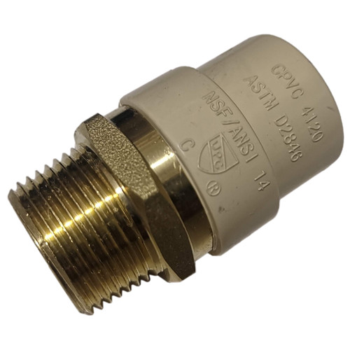 25 Pack XFITTING 3/4" Male NPT X 3/4" CPVC Adapter , 3/4" CPVC Male Adapter