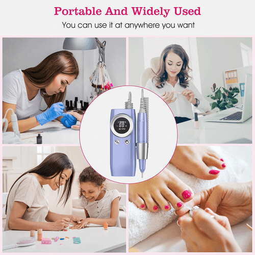 45000RPM Pro Green Electric Nail Drill File Buffer 6 Bits Manicure Pedicure Kit - Bild 24 von 26