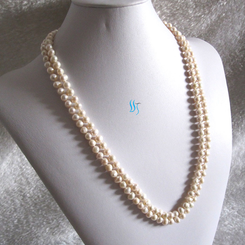 PRY シュウト Silver & White Pearl Necklace PRY Silver & White