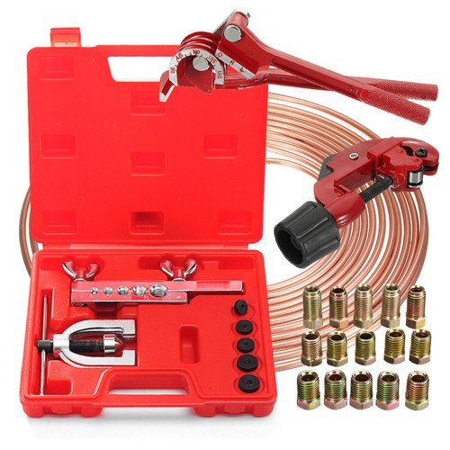Brake Pipe Repair Flaring Kit Pipe End Flarer Cutter Bender 3/16
