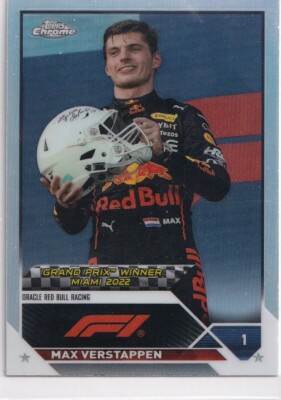 Topps 2023 Chrome Formula 1 No. 148 Max Verstappen Silver Refractor