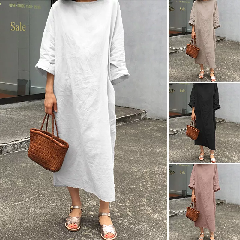 Long cotton top beach dresses