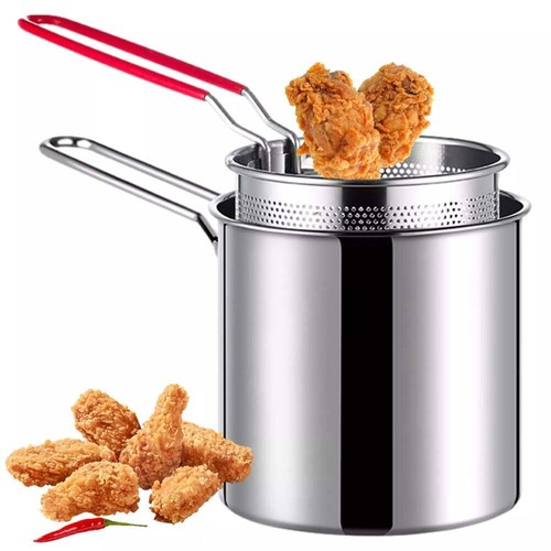 304 stainless steel multifunctional deep fryer + frying basket