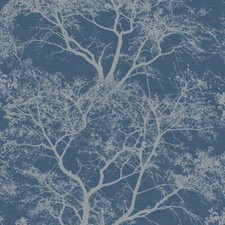 Whispering Trees - Dark Blue - 65402 - Wallpaper