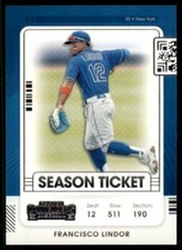 2021 Contenders Base Season Ticket #91 Francisco Lindor - New York Mets