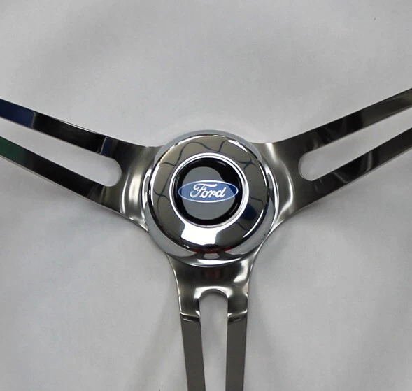 Volante Fairlane Ranchero Galaxie 500 1965-1969 madera negra 15" alto brillo Foto 2 de 4