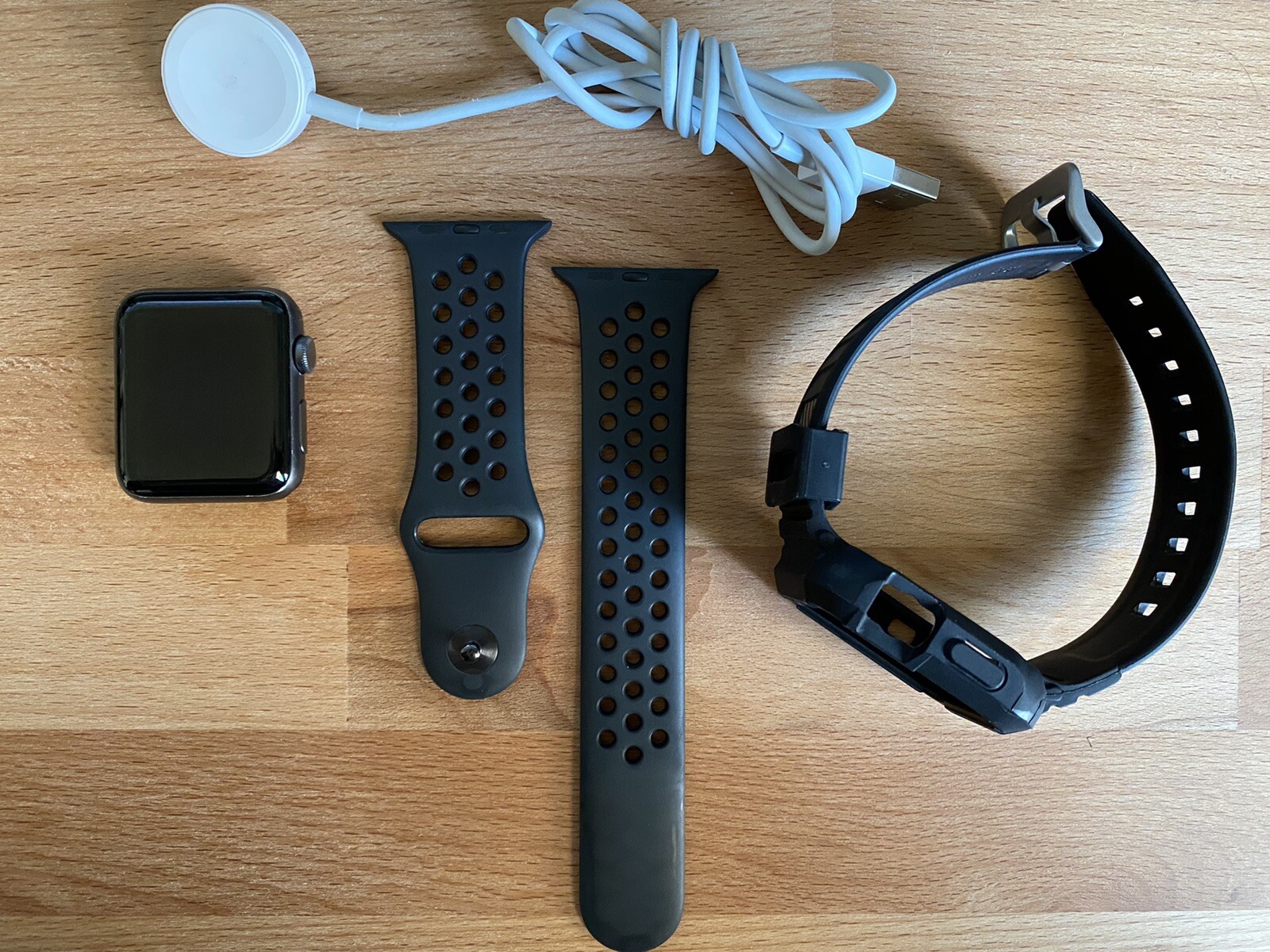 Apple Watch Nike 42mm Space Gray Aluminium Case With Anthracite Black Nike Sport Band Gps Mql42ll A For Sale Online Ebay