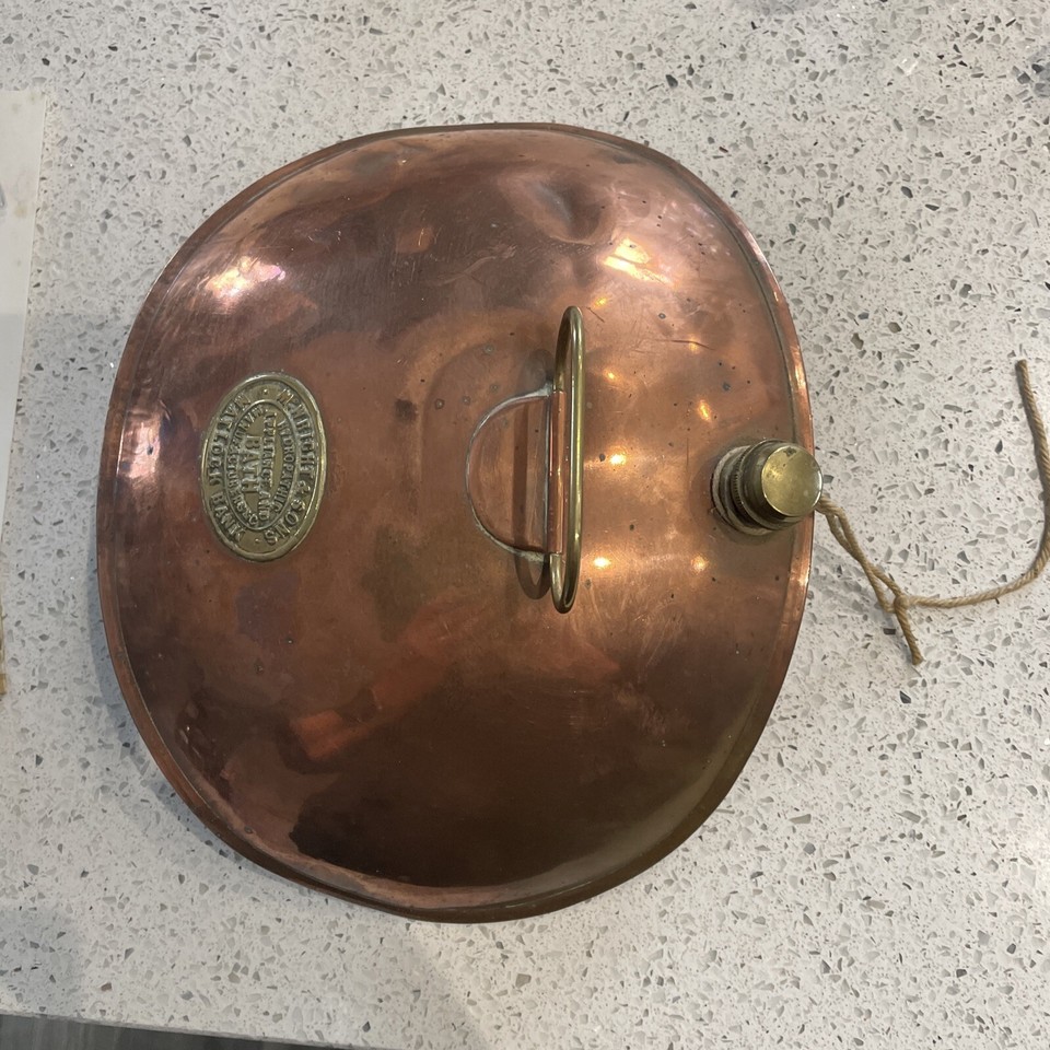 Antique vintage copper hot water bed warmer eBay
