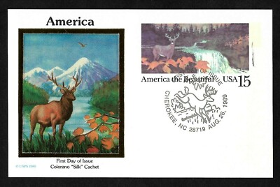 UX133 15c America the Beautiful -Deer by Stream-Postal Card