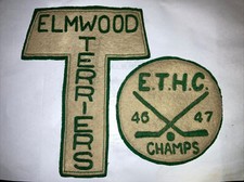 Rare Vintage ETHC Hockey Club Felt 1946/47 Champions Jacket Patches Patch
