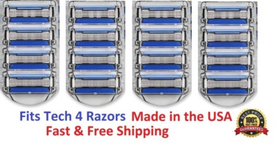 16 Refills fit Wilkinson Tech 4 Razor Shaver for Men 5 +Trimmer Blade Cartridges