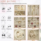 Stylish Functional Leather Jewelry Organizer Box for Women