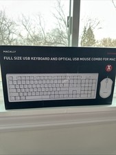 Macally Full Size USB Keyboard and Optical USB Mouse Combo for Mac - QKEYCOMBO 
