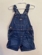 OshKosh B'gosh Kids Denim Short Overalls Size 24 Months Carpenter style