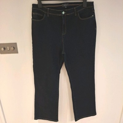 Per Una slim boot jeans size 18 short blue dark high Rise marks and spencers m&s