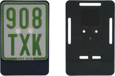 1 Portatarga Nero per Targa Di Assicurazione 135 X 110 Mm (Per Motorino, Scooter