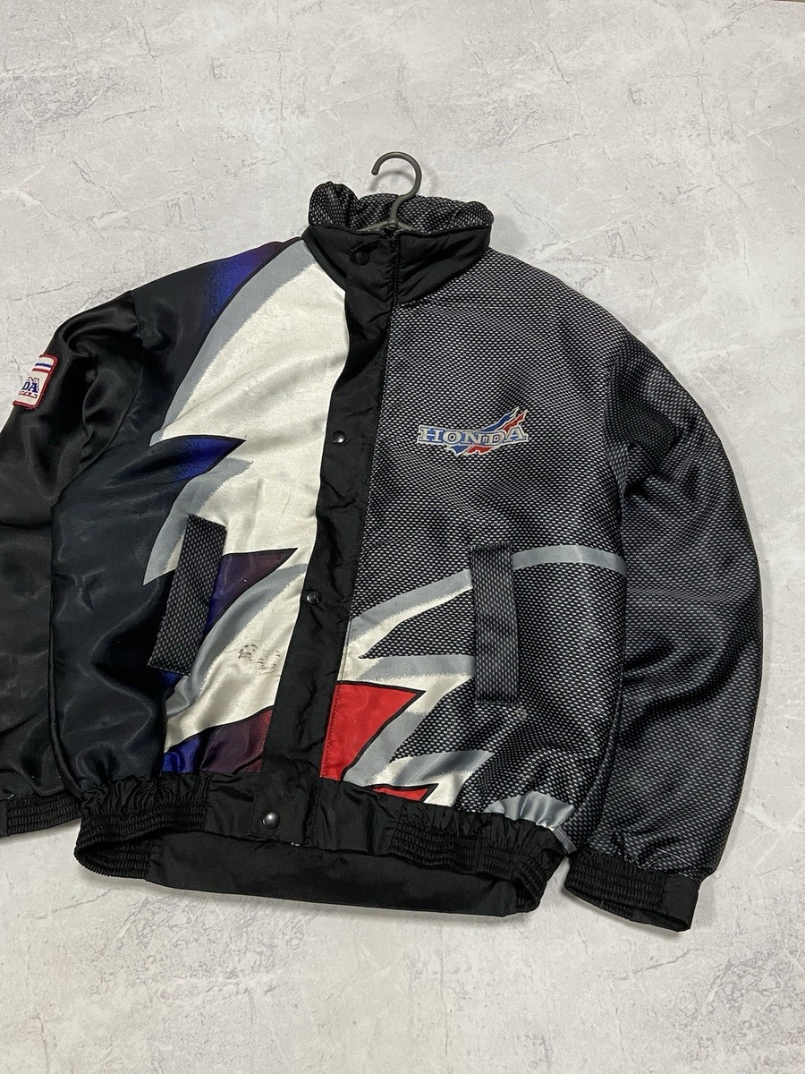 Honda Racing Team Big Logo Zip Jacket Vintage Print | eBay