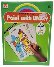 Whitman 1977 Around The Year Paint With Water Activity Book