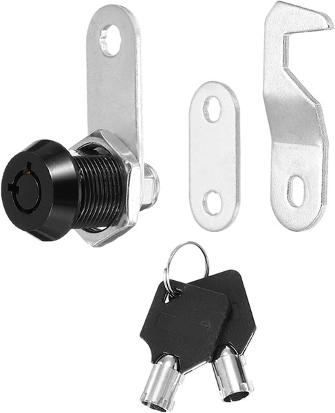 5/8 Zoll Schwarze Schrank SchlöSser Mit Schwarzen SchlüSseln, 1 Packung Zinklegi-image