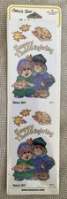 NEW Suzy  s Zoo Happy Thanksgiving Stickers 4 Stickers Pies Leaves Otters Beavers