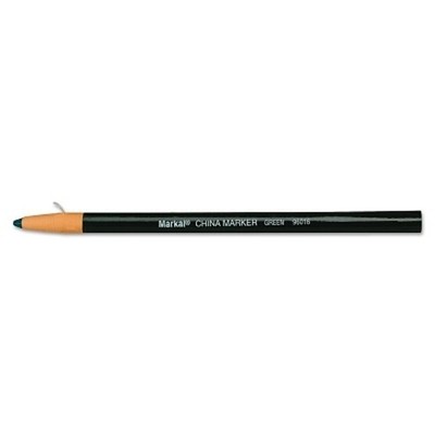 MARKAL 96016 Paper-Wrapped Grease Pencil Green Moisture Resistant 0-150 F