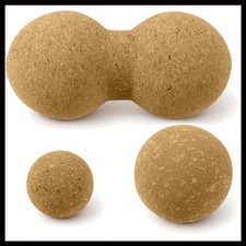 3 PCS Cork Massage Balls Set-Trigger Point  Myofascial Release Balls for Pla...