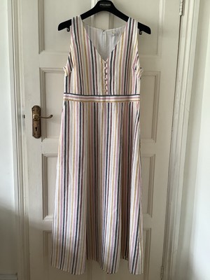 boden livia linen maxi dress Linen Maxi Beach Dress Livia M / Pure Black
