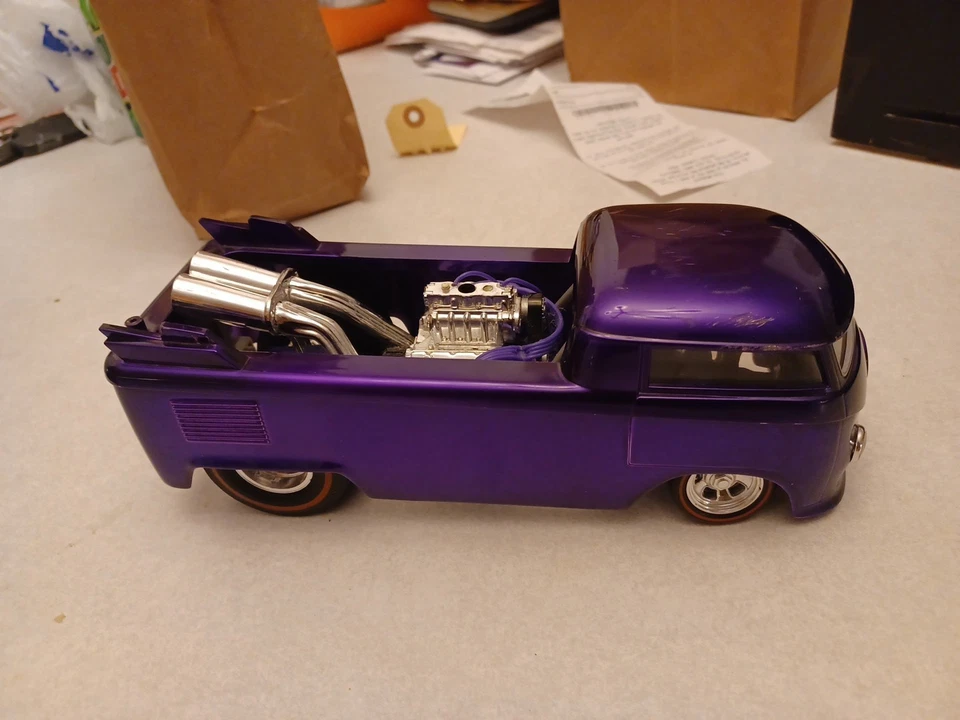Hot Wheels Classics VW Purple Drag Truck 1:18 Scale Die-Cast 2005 RARE NIB - Image 3 of 4