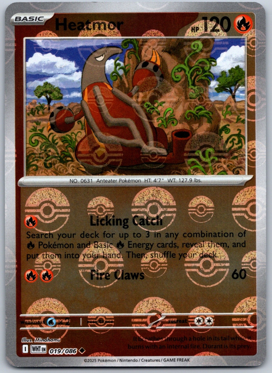 Heatmor (Poke Ball Pattern) Holo Uncommon SV: White Flare 019/086 NM