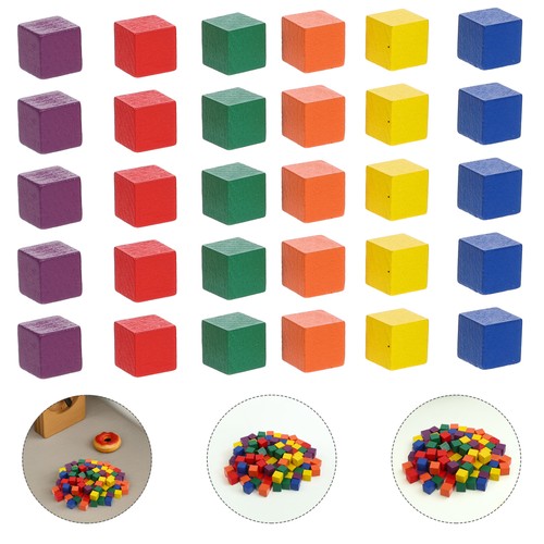 100 Pezzi Blocchi Costruzioni Colorati Piccoli Cubi Colorati per Lavoro Bambini - Foto 4 di 12