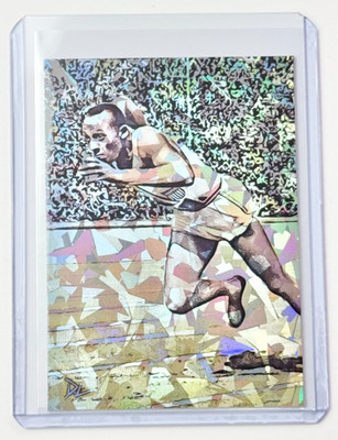 Jesse Owens Limited Edition Artist Signed ''1936 Olympics'' Refractor Card 1/1
