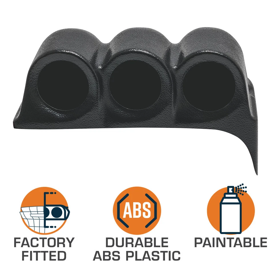 GlowShift Triple Dashboard Gauge Pod for 86-93 Dodge Ram First 1st Gen CUMMINS — 第 3/3 张图片