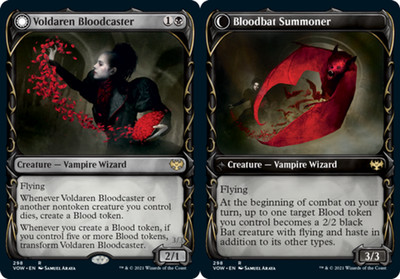 x1 Voldaren Bloodcaster // Bloodbat Summoner - Foil - Showcase R MTG Innistrad: 