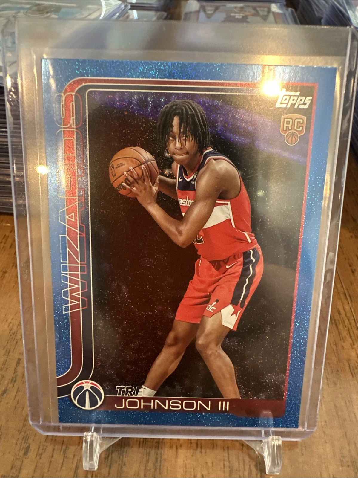 TRE JOHNSON III 2025-26 Topps Rookie Blue Sand Glitter #206!