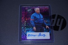 2024 Bills Marv Levy Leaf Press Pass Purple Shimmer Auto Card #3/8