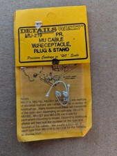 DETAILS WEST MU-219 MU Cable W/Receptacle Plug HO Scale Model Railroad Part