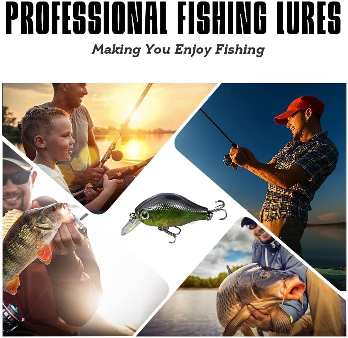 Freshwater Fishing Tackle Kit with Crankbaits and Topwater Lures - Image 5