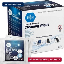 MED PRIDE Anti-Fog Lens and Screen Cleaning Wipes for Eyeglasses, Touch Screens,