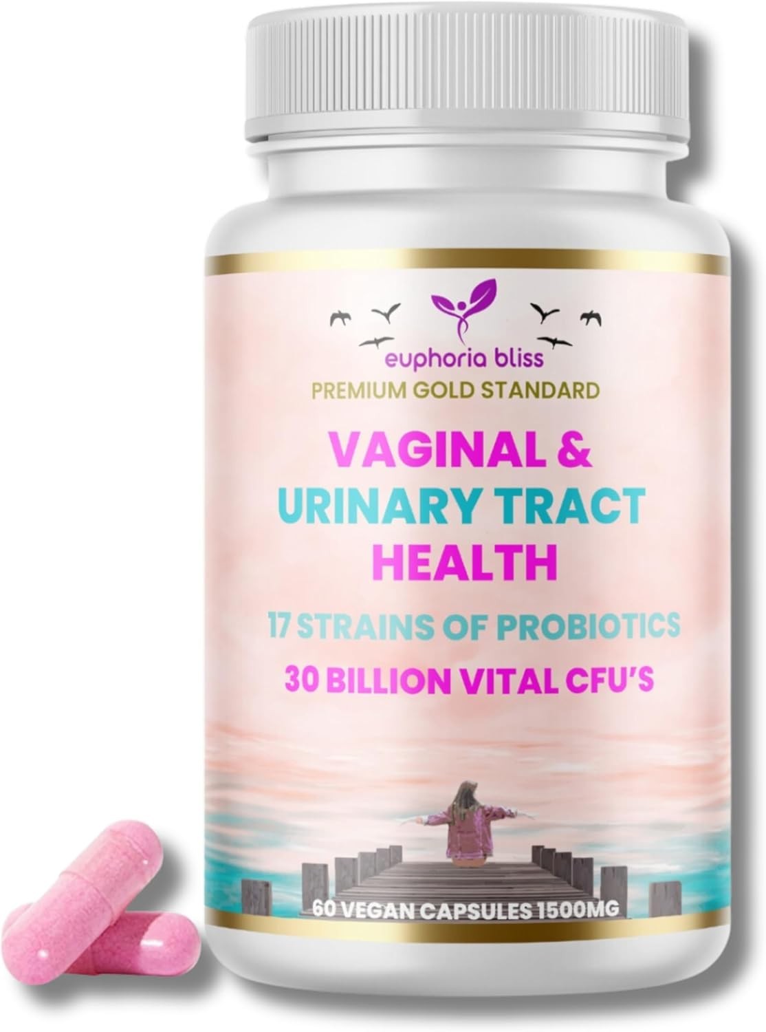 Vaginal Probiotics for Women pH Balance - Prebiotics & Probiotic Blend, Natural