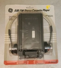 Vintage GE AM/FM Stereo Cassette Player 3-5493S- New & Sealed!