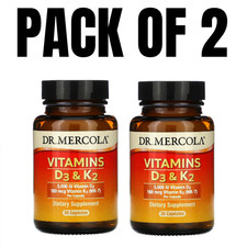 Dr. Mercola Vitamins D3  K2   30 Capsules Pack of 2 