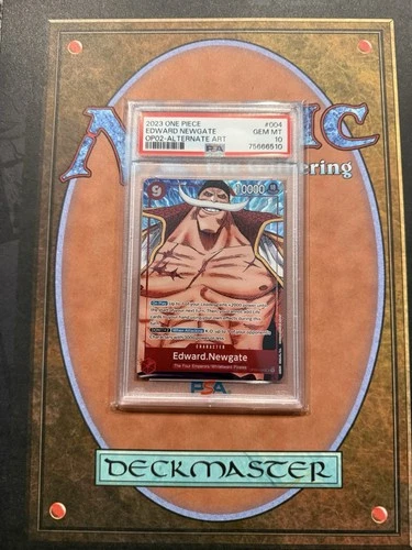 OPTCG One Piece Edward Newgate OP02-004 Alternate Art Foil SR EN PSA 10