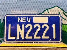 Nevada License Plate LN2221 Lincoln County Passenger Debossed 1975 Base