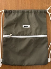 Wandf Drawstring Backpack Water-Resistant Green