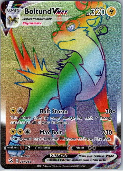 Boltund VMAX (Secret) 267/264 Secret Rare SWSH08: Fusion Strike NM