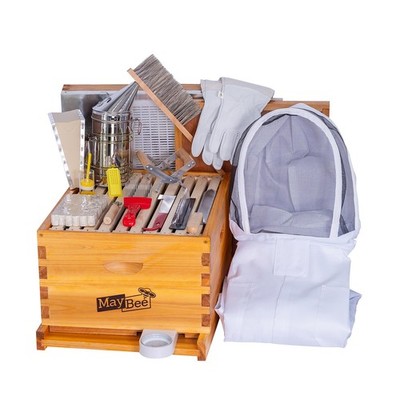10-Frame Beehive Starter Kit, Bee Hive Kit Dipped in 100% Beeswax, Bee Hives ...