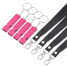 Emergency Whistle, 4 Pcs  Rose Red - Fitting for Outdoor Camping/Hiking 