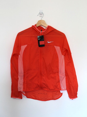 Nike Girls Impossibly Light Running Jacket XL Orange Red Hooded 845590-852 BNWT