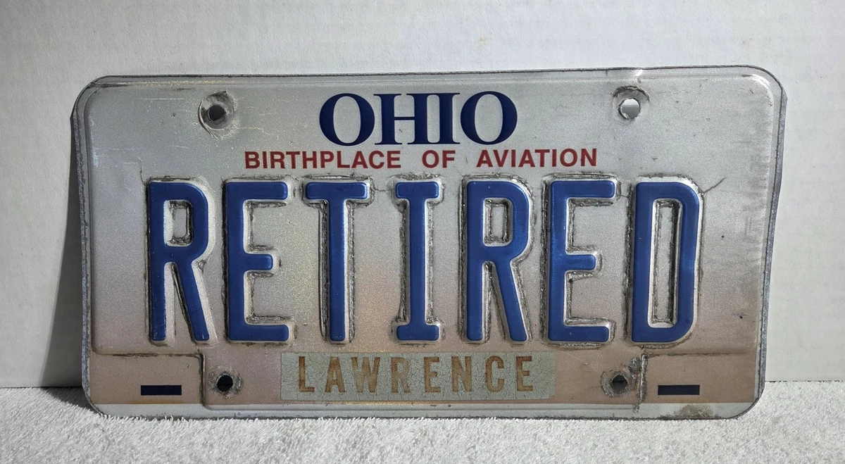 Plaque D'immatriculation Ancienne Ohio USA 1951 – Tôle émaillée – Déco